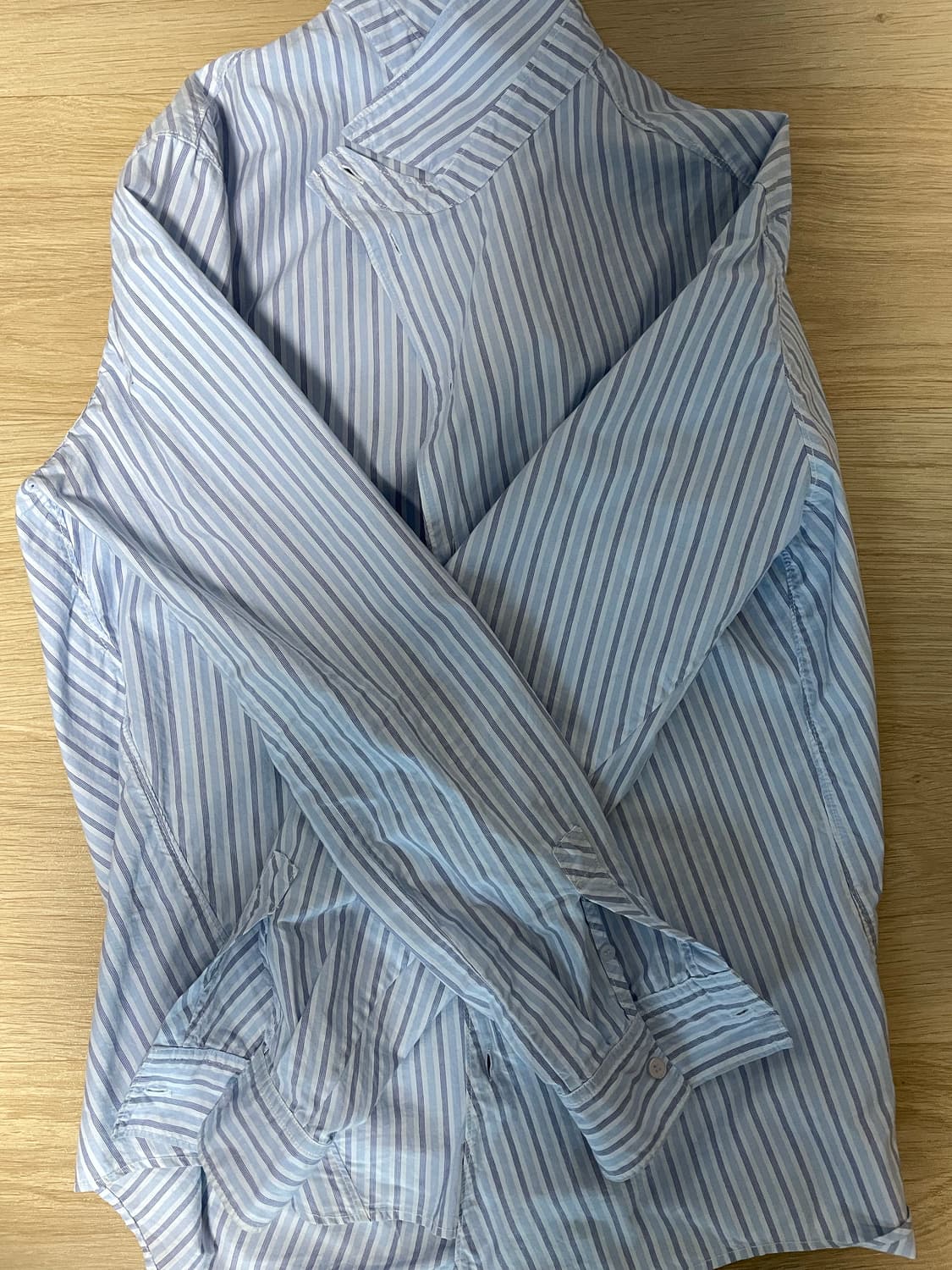 EE Garment Dyed Curved Stripe Shirt 상품이미지5