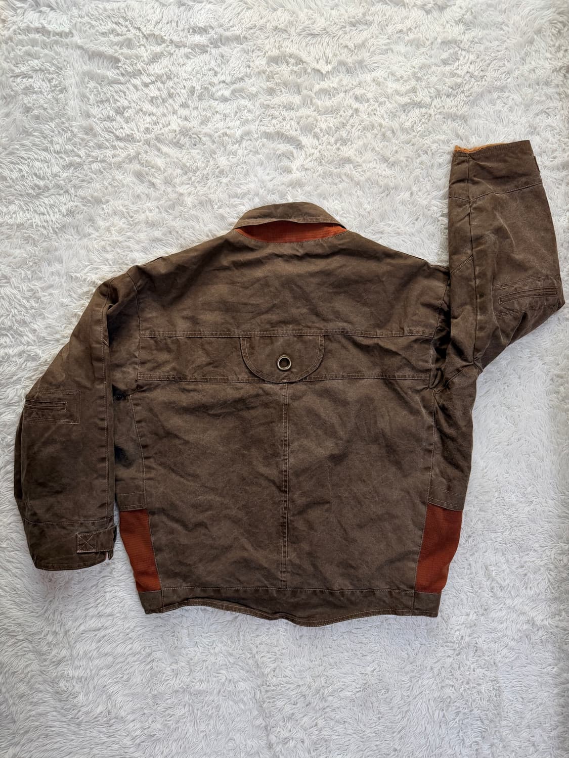 일본 빈티지 워크웨어 재킷 / 유니크 그래픽 안감 상품이미지6