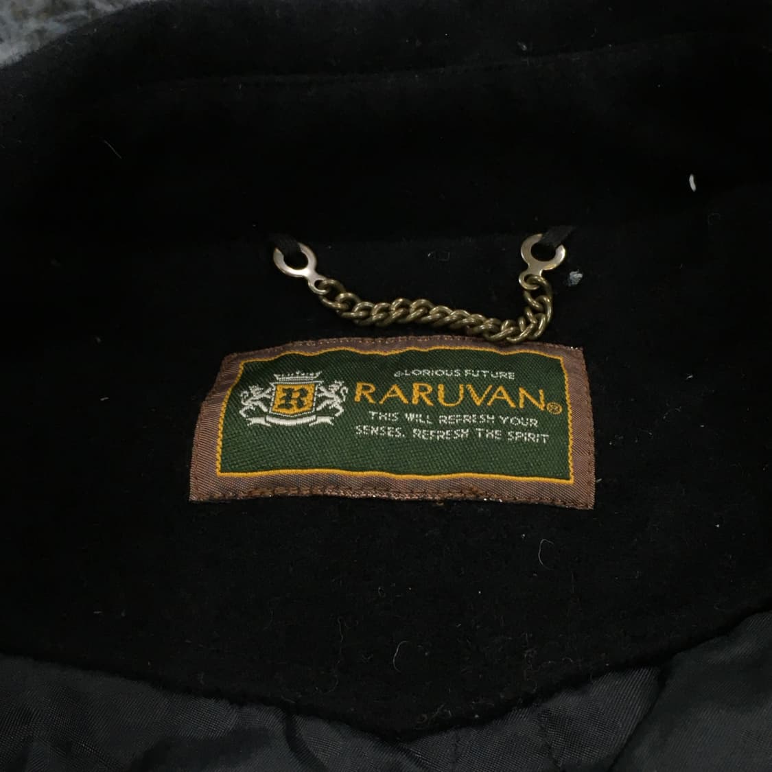 투티/0337 RARUVAN JPN 빈티지 블랙 숏 코트 울 자켓 블랙 상품이미지5