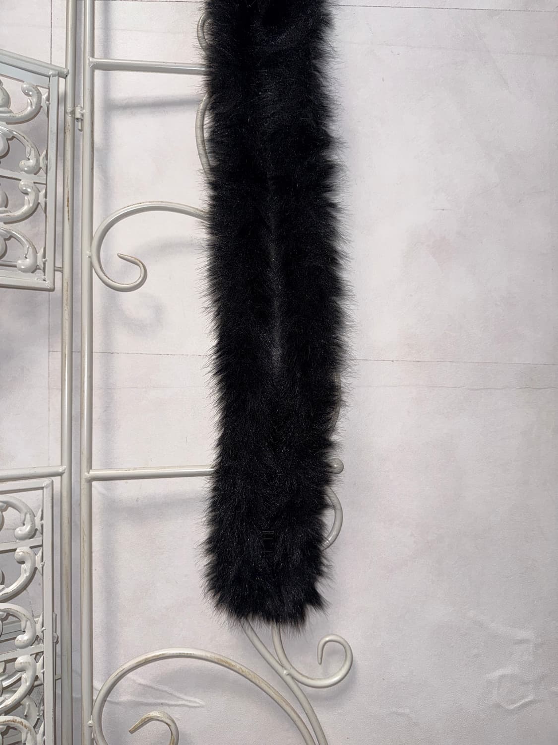 Black faux fur buckle belt 상품이미지6