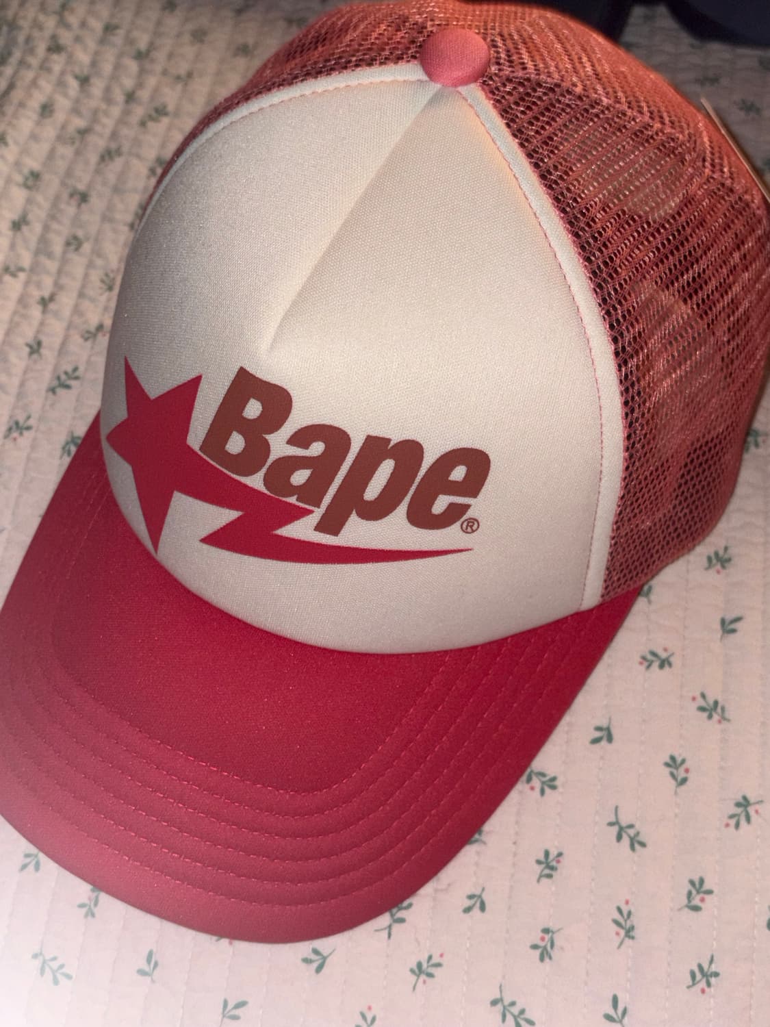 베이프 스타 메쉬 캡 RED 상품이미지2