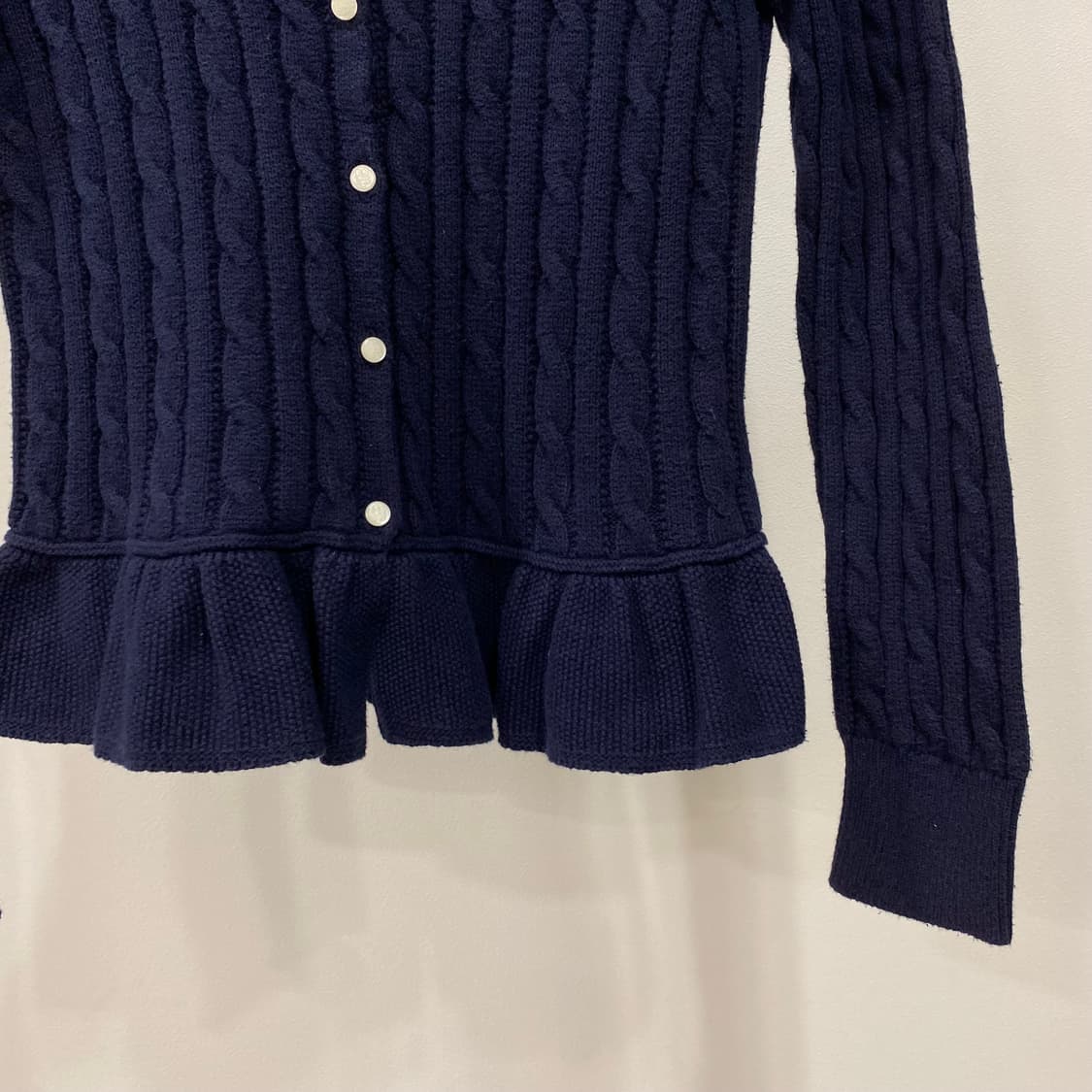 폴로 랄프로렌 QR신형 케이블 프릴 가디건 상품이미지4