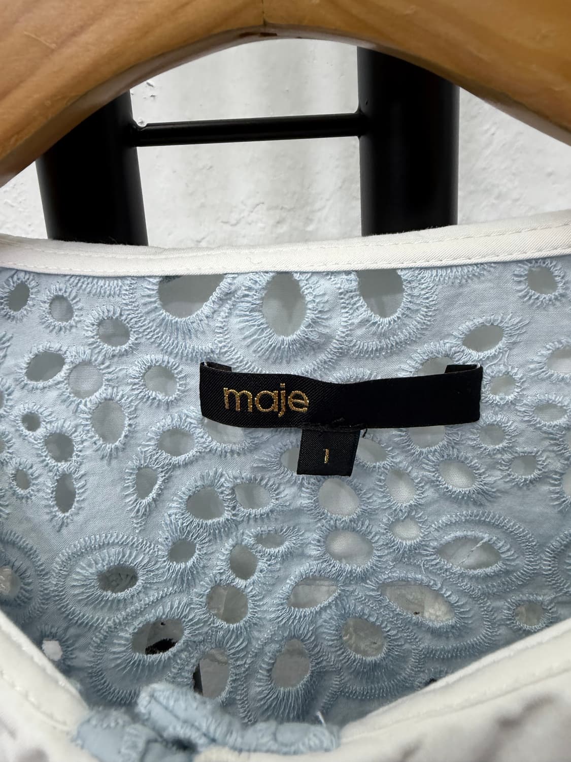 정품) 마쥬 아일렛 레이스 오버사이즈 블라우스 1 상품이미지6