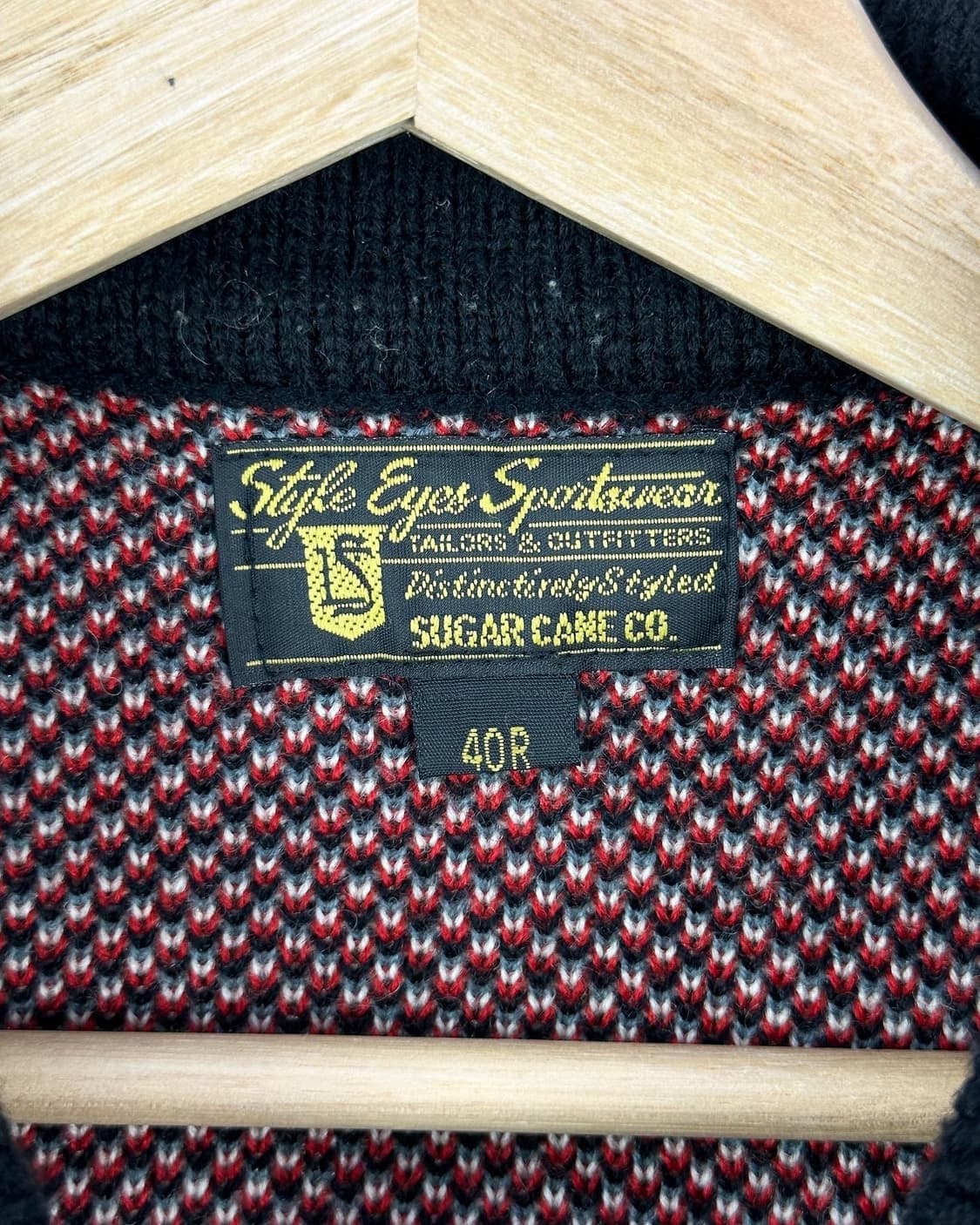 슈가케인 스타일 아이즈 블랙 나바호 카라 니트 집업 상품이미지4