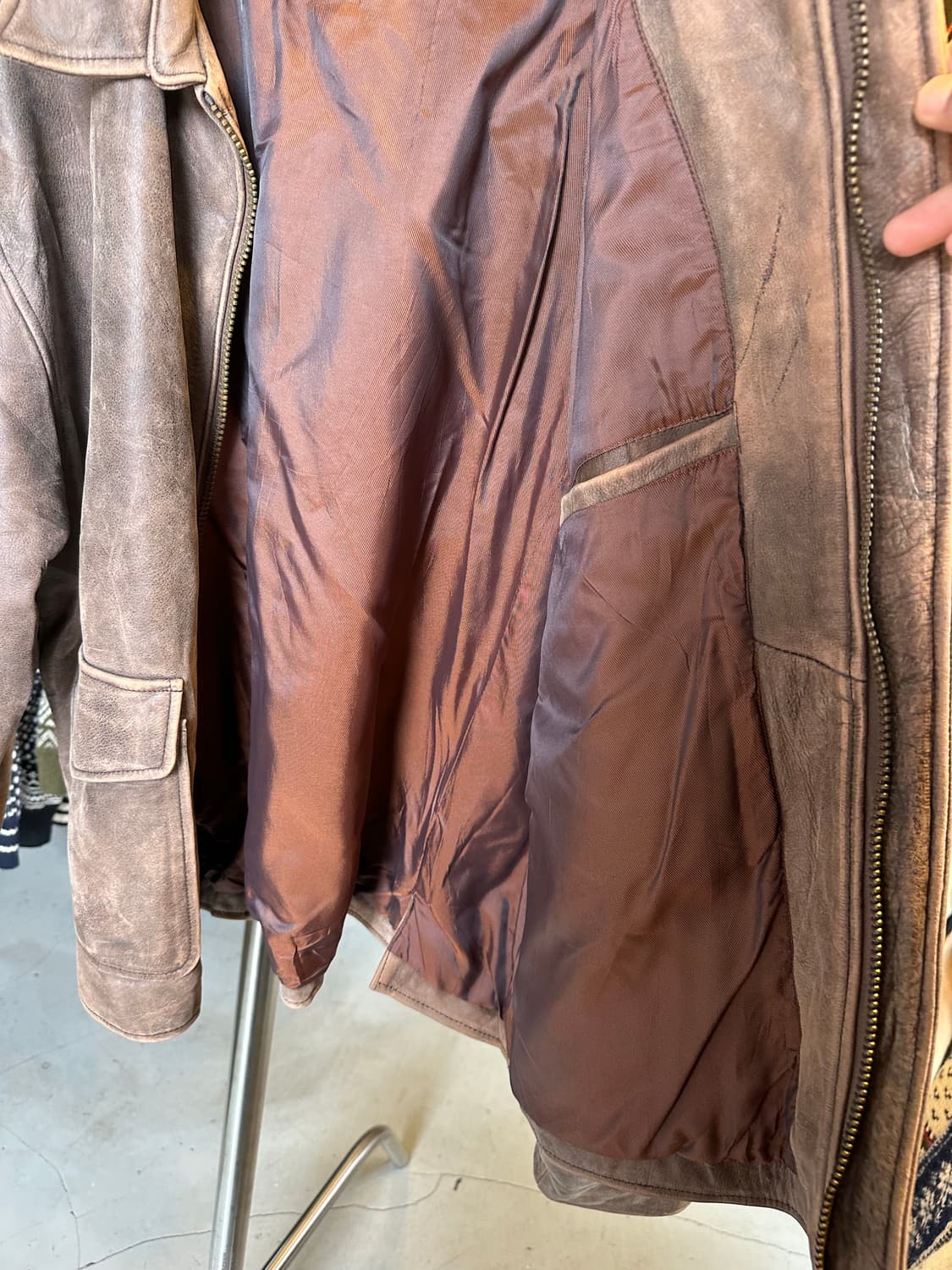 Us Wings 헤비 리얼 레더 A-2 플라이트 자켓 상품이미지8