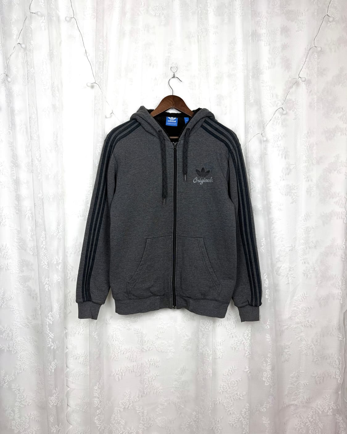 ADIDAS Originals Gray Hooded Zip-Up 상품이미지1