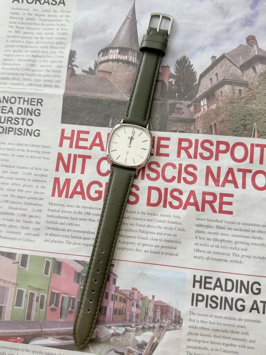 Seiko 세이코 샌드 피니시 다이얼 Square Quartz 상품이미지2