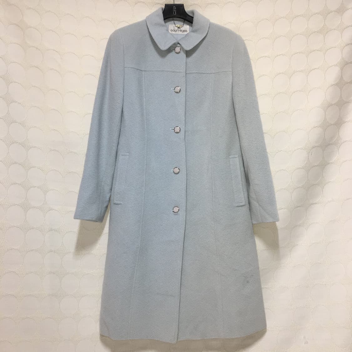 Courreges울 실크 민트블루 코트 상품이미지4