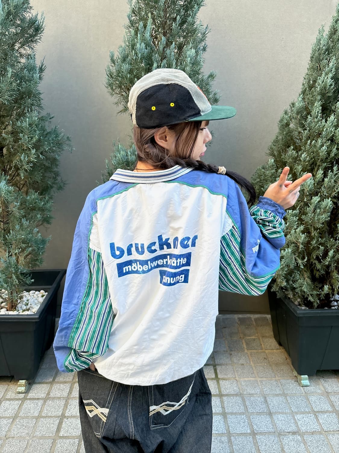 90s PUMA 올드스쿨 스트라이프 블루종 윈드브레이커 상품이미지5