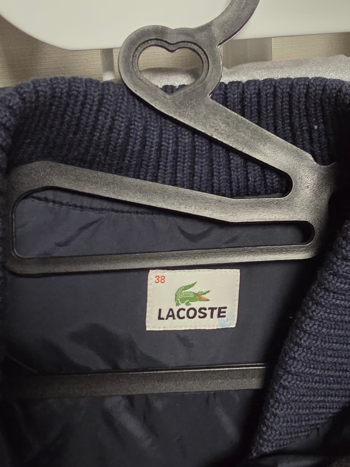 라코스테 네이비 퀼팅 후드 패딩 코트 상품이미지5