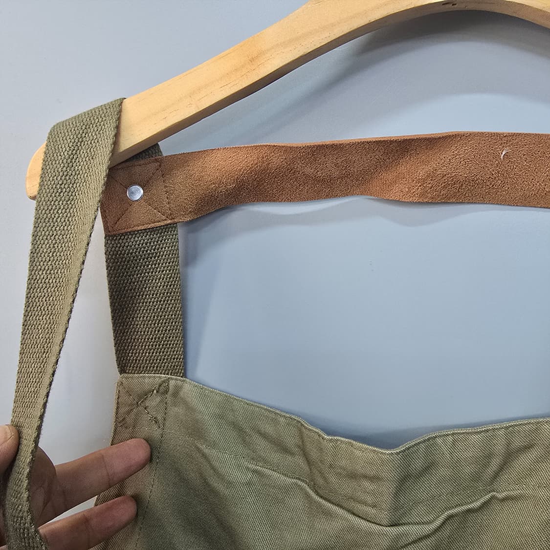 푸자오(FUZAO) 투톤 데님 오버롤 멜빵팬츠 L 상품이미지5