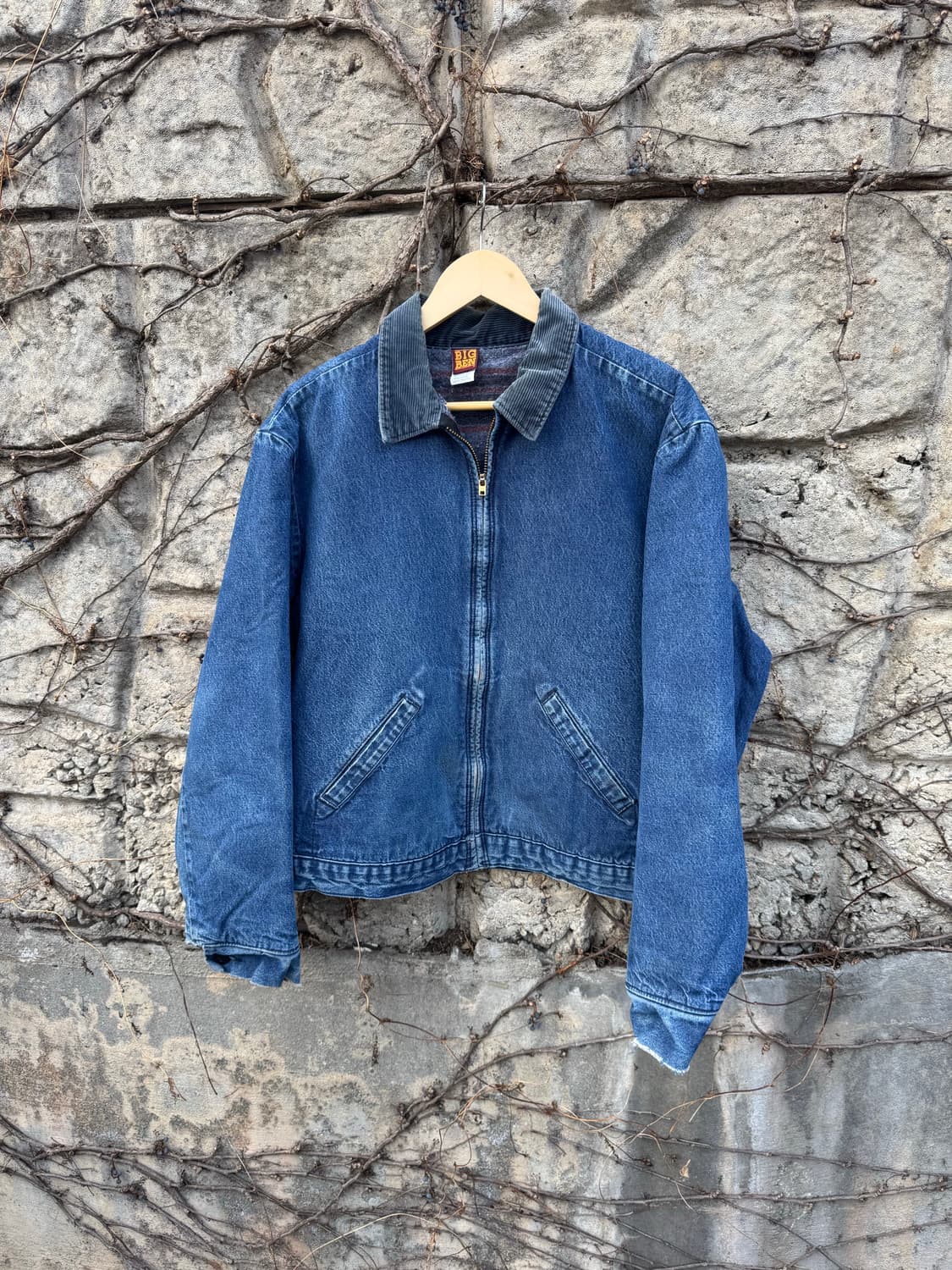 70s 빅벤 빈티지 랭글러 블루벨 디트로이트 데님 워크 자켓 상품이미지1