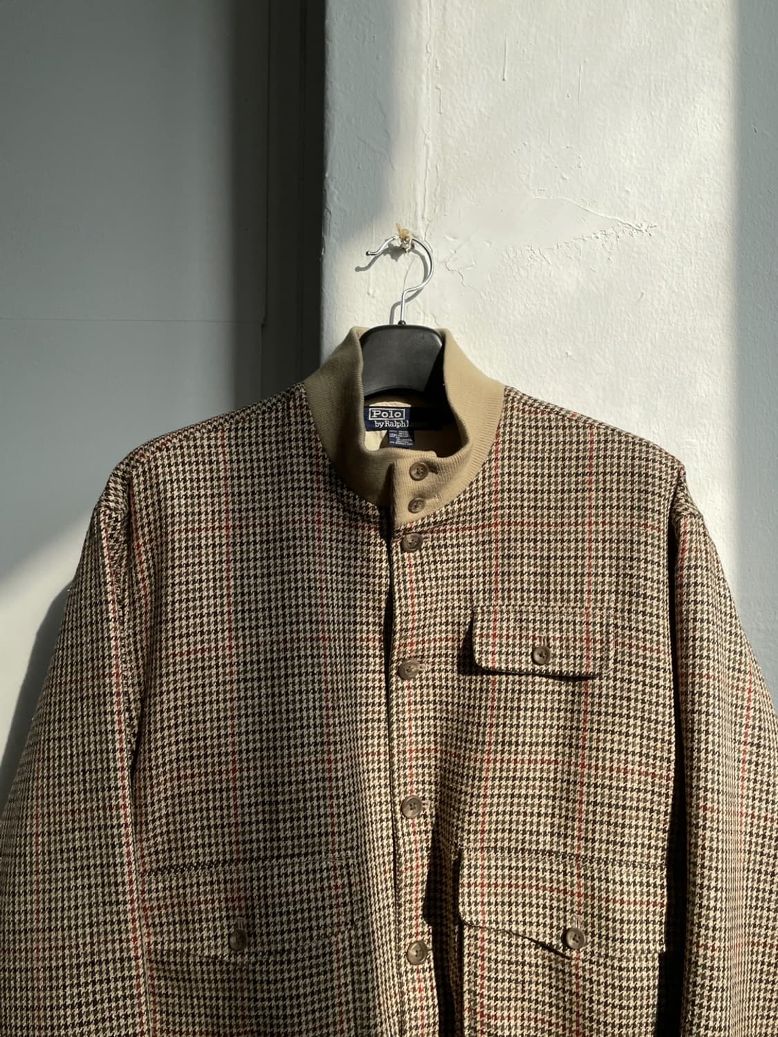 80s 폴로 랄프로렌 하운드투스 트위드 블루종 자켓 상품이미지6