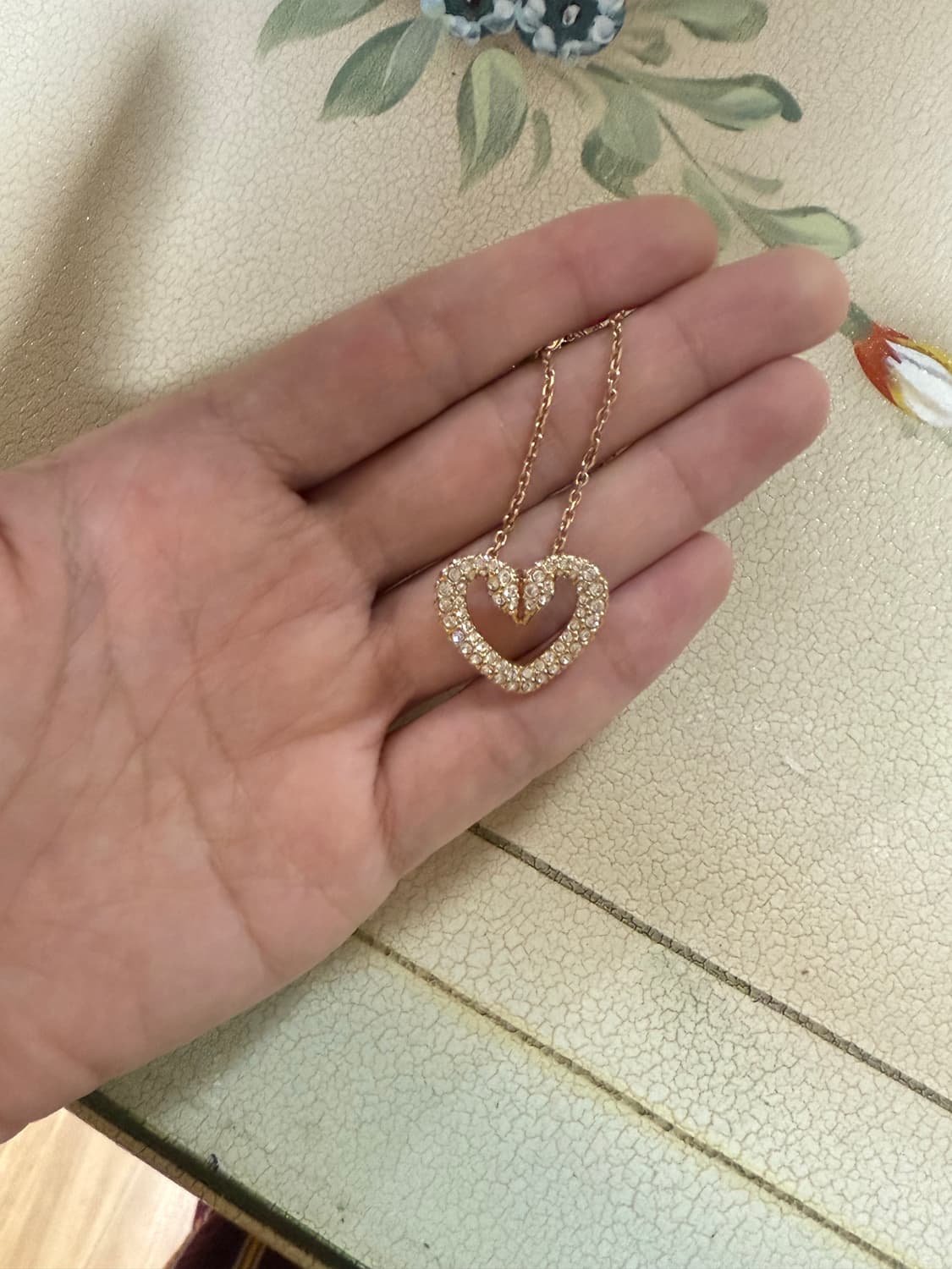 스와로브스키 una 하트 목걸이 로즈골드 상품이미지6