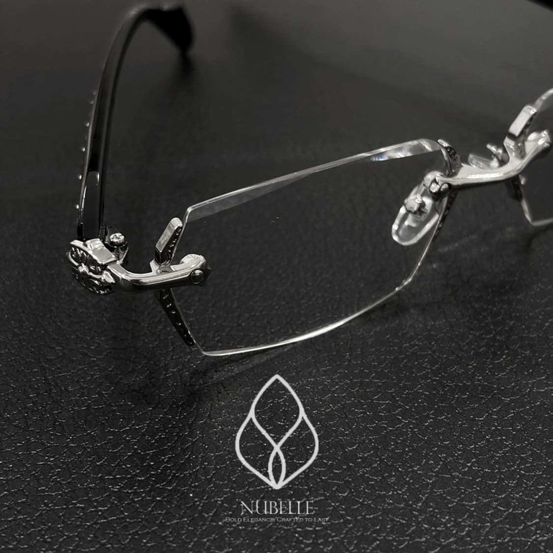 🌗 Cross rimless glasses / 크로스 긱시크 무테안경 상품이미지6