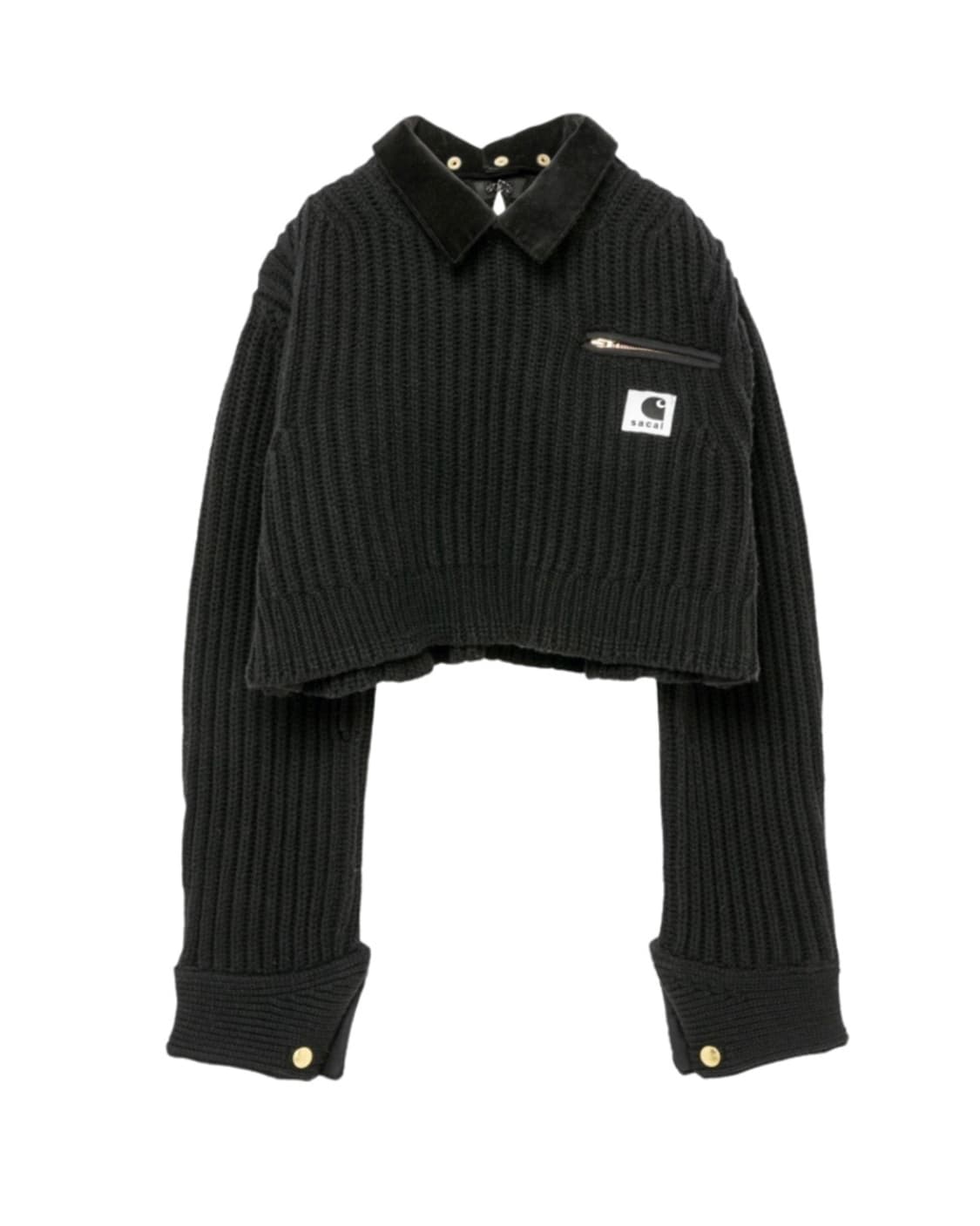 사카이 x 칼하트 WIP 니트 풀오버 디트로이트 블랙 상품이미지1