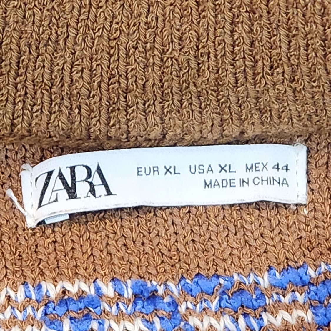 자라 브라운 스트라이프 가디건 (XL) 상품이미지3