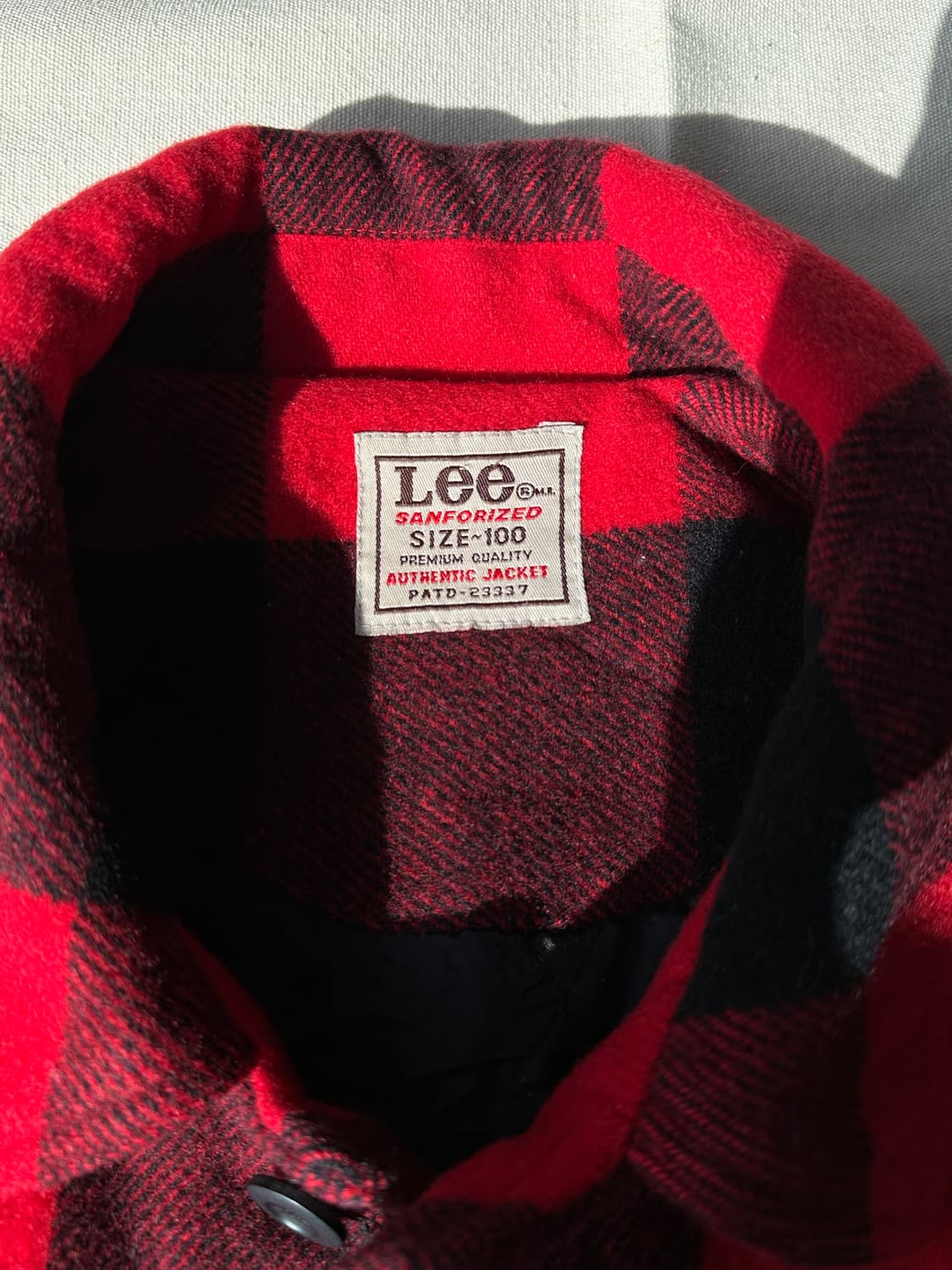 Lee 버팔로체크 90s 누빔 울자켓 100 상품이미지4
