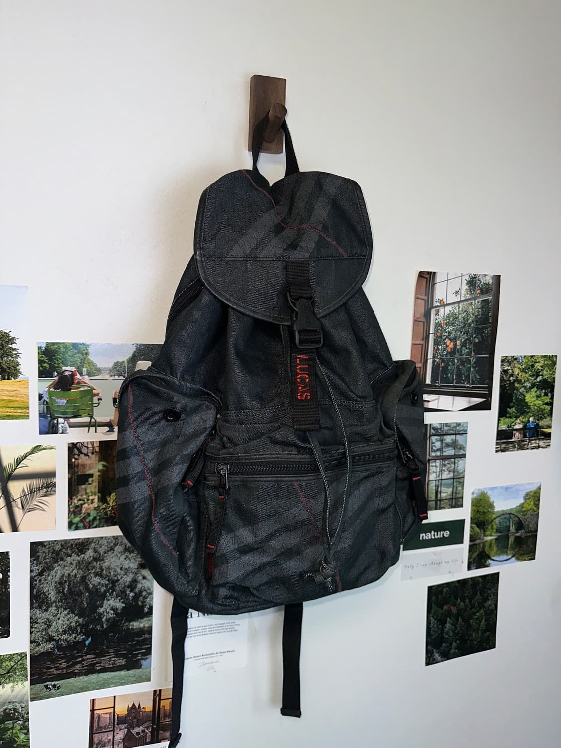 Lucas black denim 3 pocket 백팩 상품이미지2