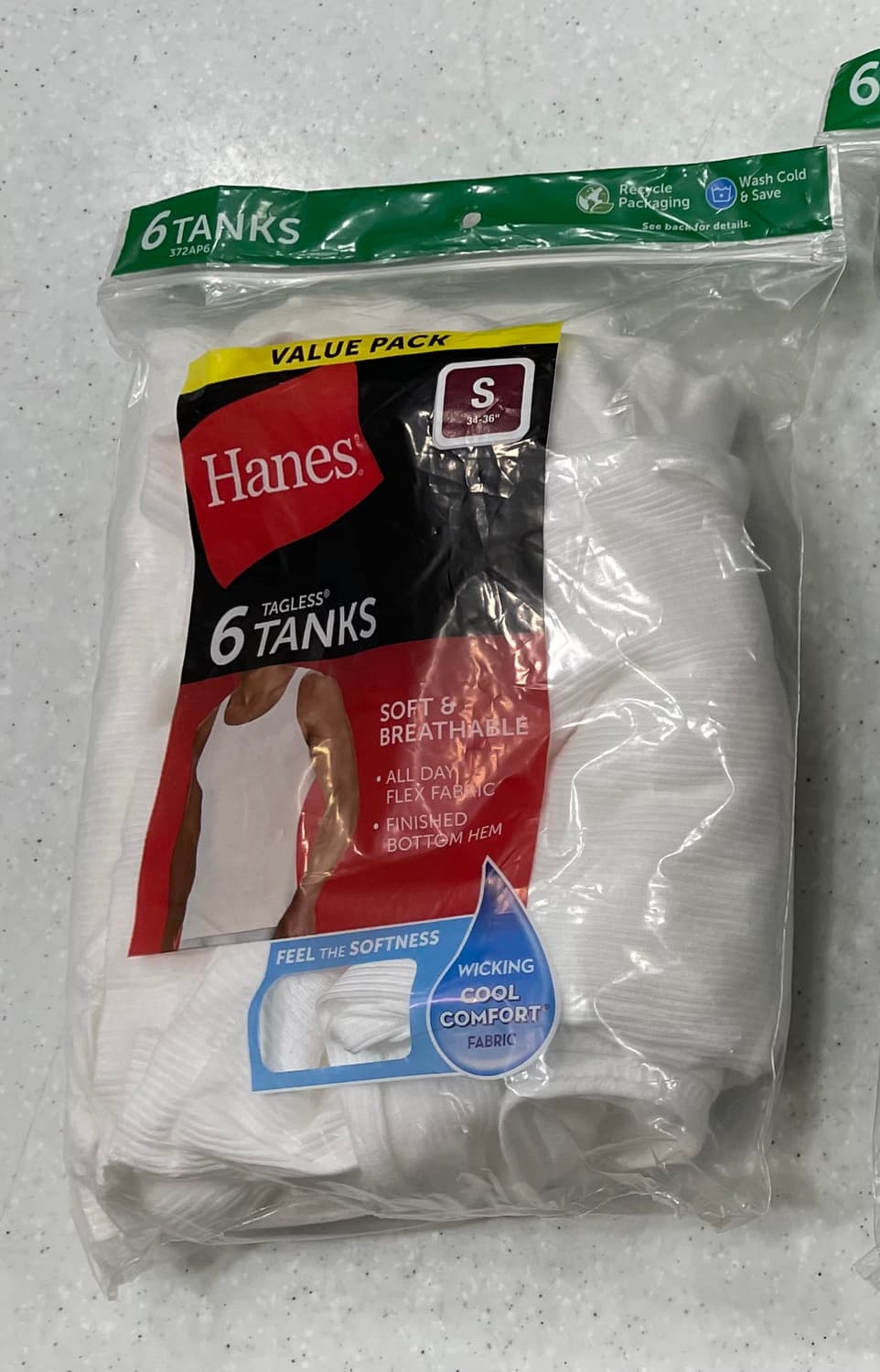 헤인즈 나시 국내배송 미국판 화이트 S L 탱크탑 슬리브리스 상품이미지1