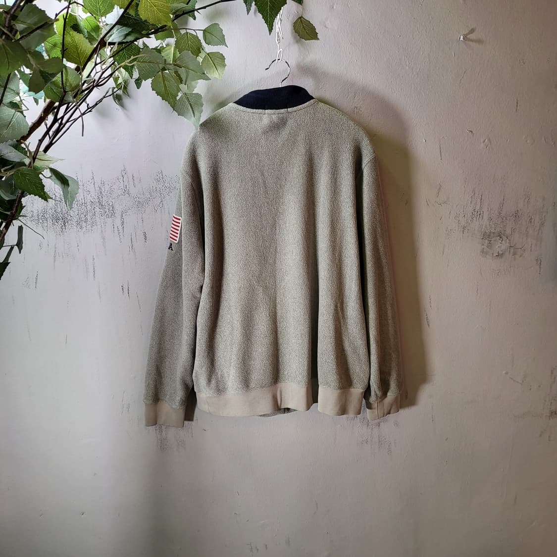 폴로 랄프로렌 빅로고 성조기 반집업 후리스 (L) 상품이미지6