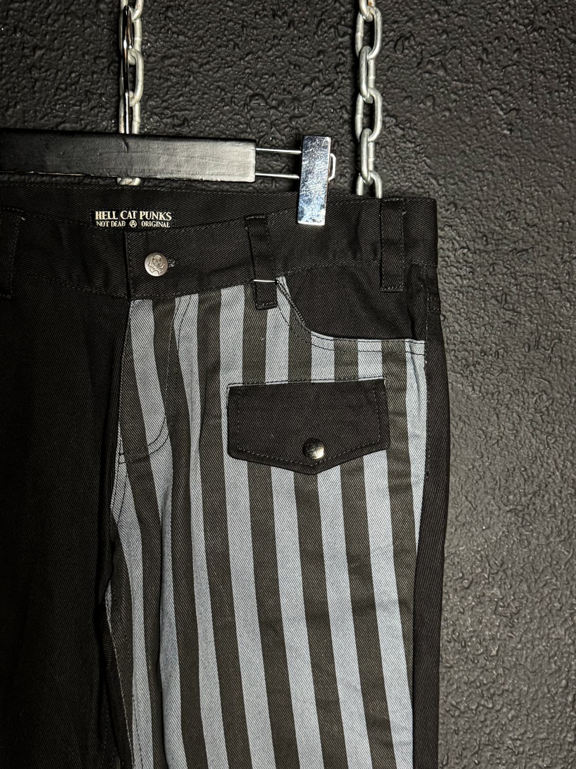 HELL CAT PUNKS – Striped Skinny Pants  상품이미지3