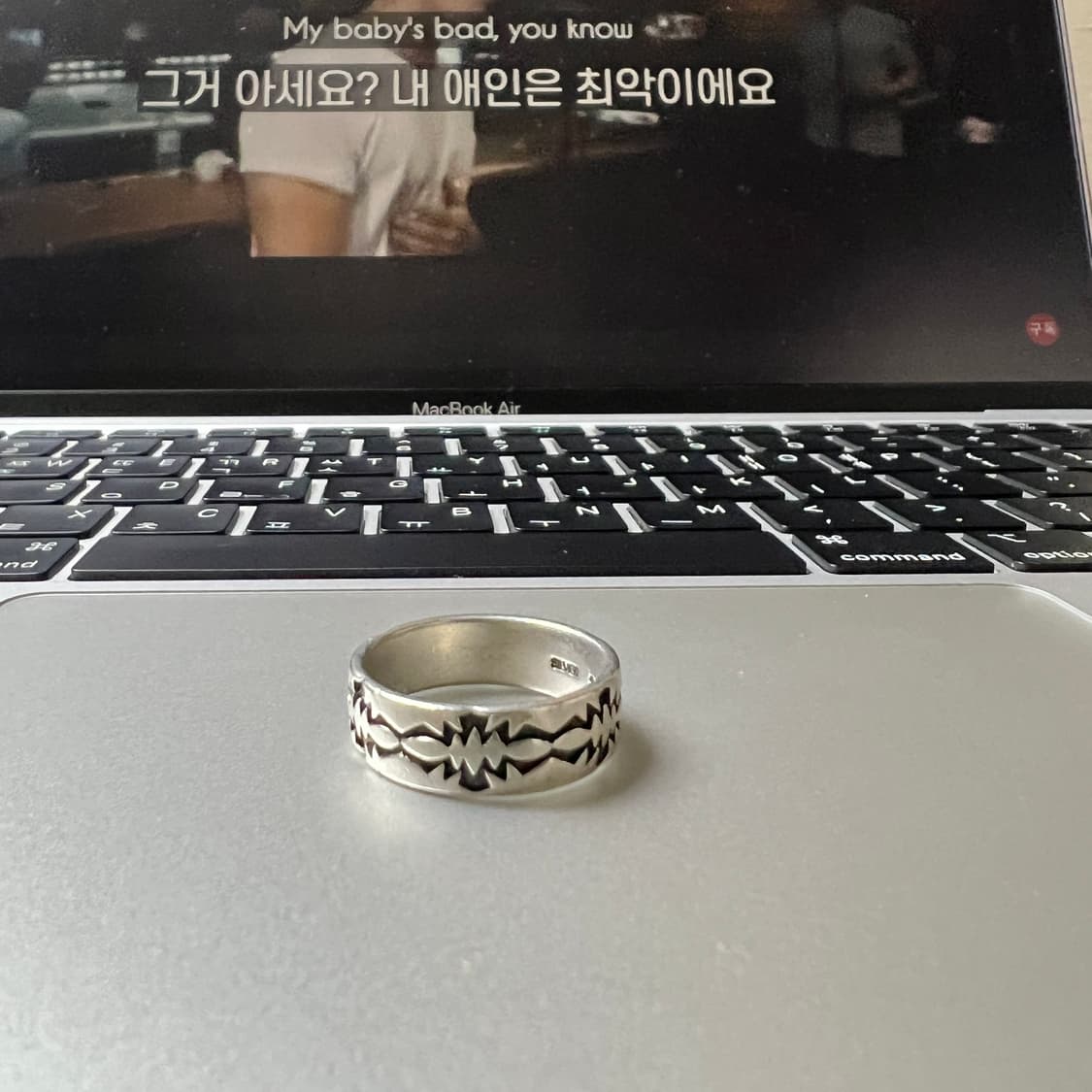 925 silver navajo pattern ring 상품이미지1