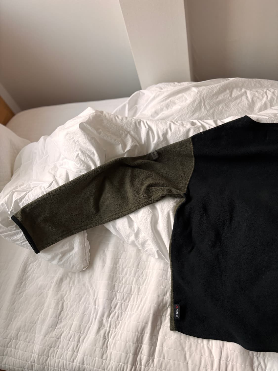 90s Polo Sport × Polartec 브이넥 플리스 L 카키블랙 상품이미지8