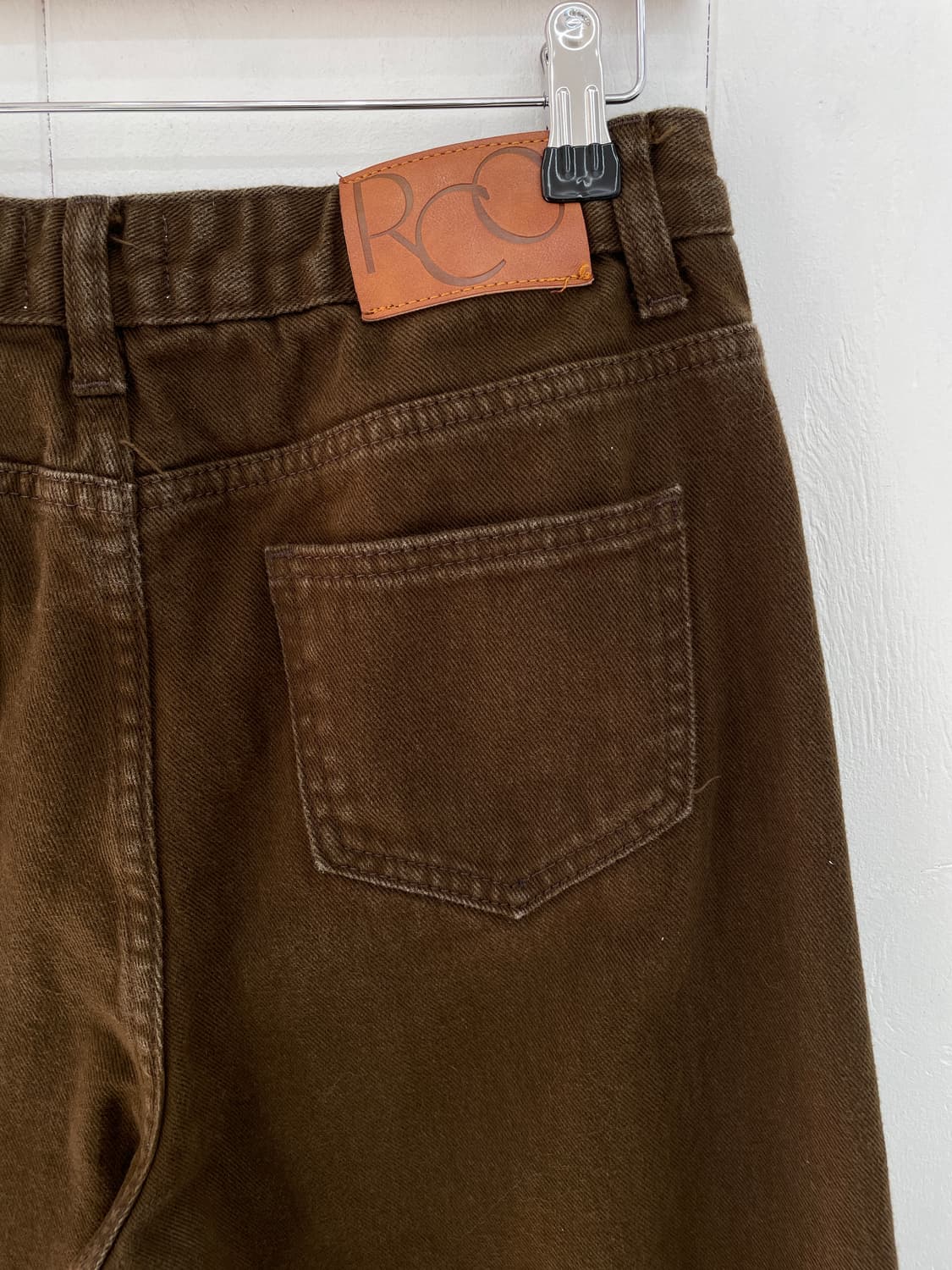 리얼코코 브라운 와이드 데님 팬츠 상품이미지4