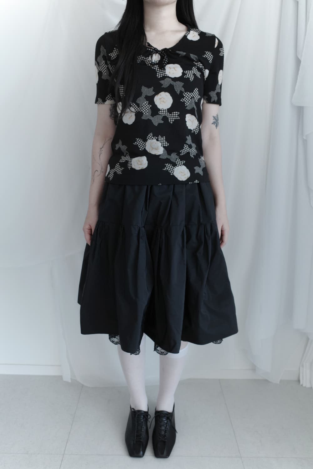 flower ribbon half T  상품이미지6
