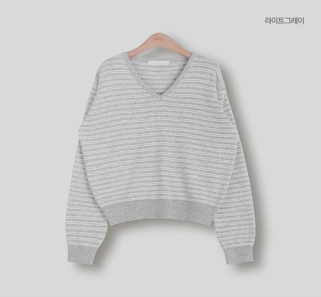 [새상품] 98도씨 오브 단가라 브이넥 니트 상품이미지1