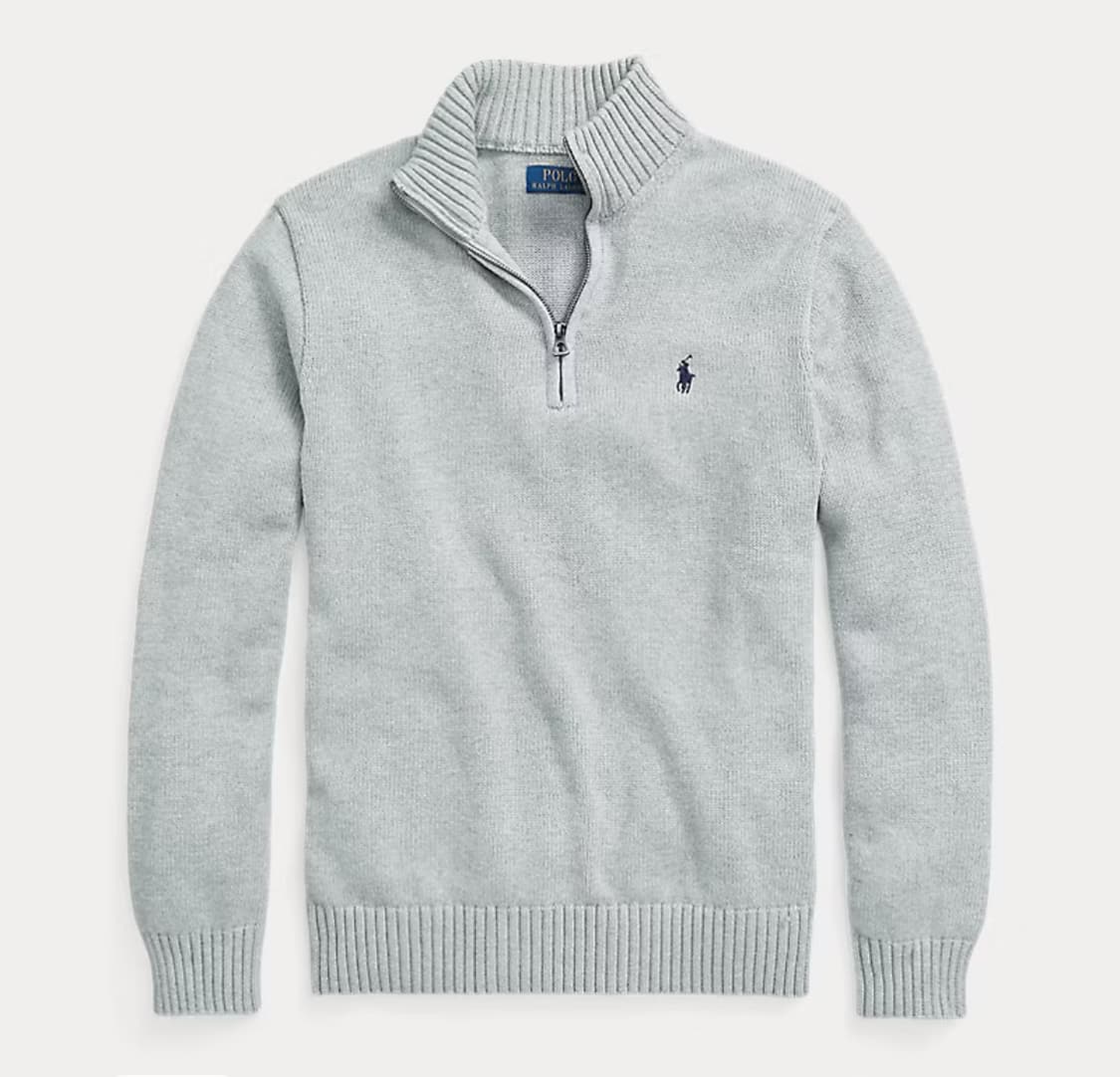 폴로 쿼터 집업 니트 (아울렛 구매 1회 실착) 상품이미지1