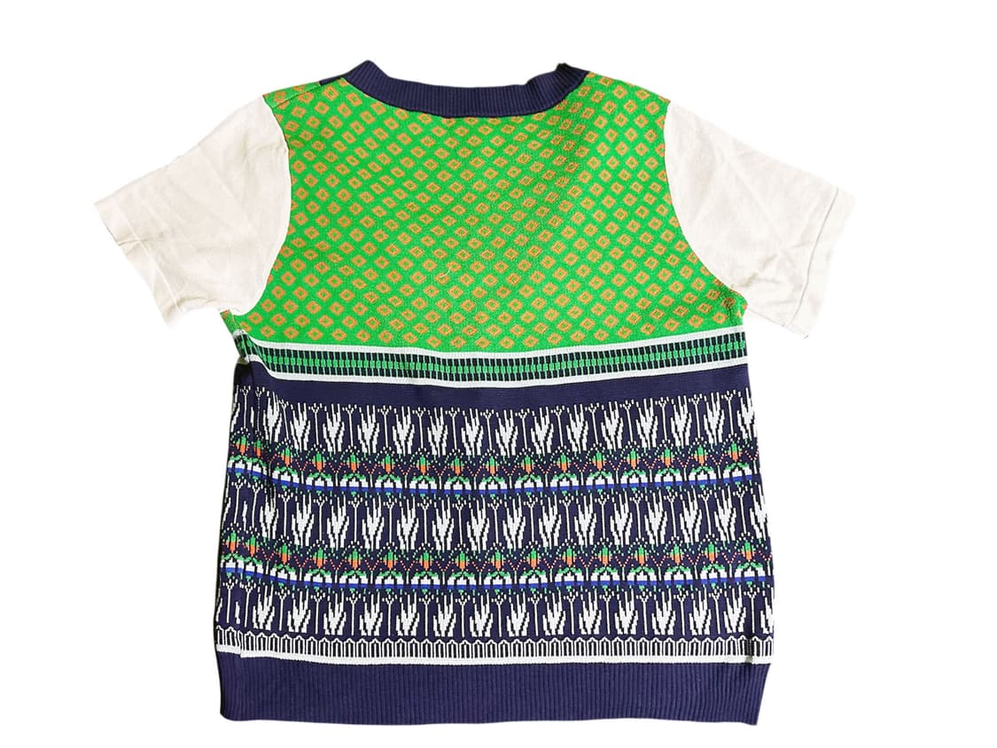 빈티지 에스닉 반소매 니트 상품이미지2