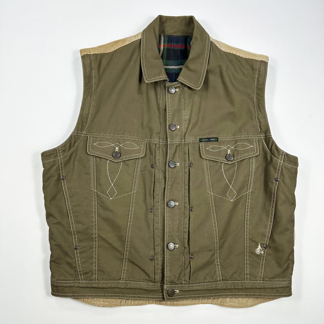 빈폴 진스 카키 배색 헌팅 조끼 베스트 (L) 상품이미지2