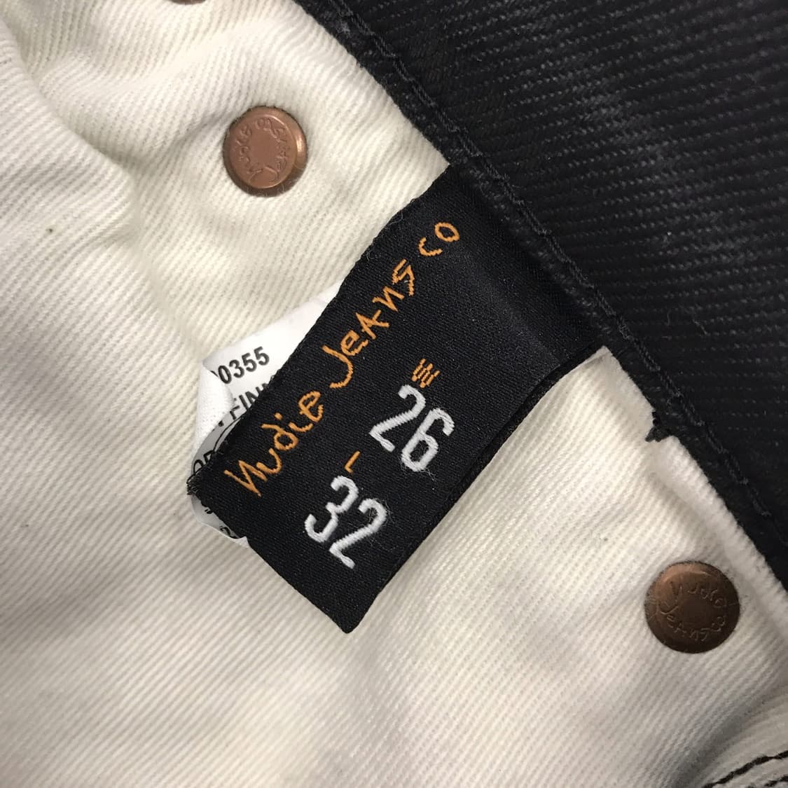 누디진 씬핀 백투블랙 청바지 새상품 [26x32] 상품이미지5