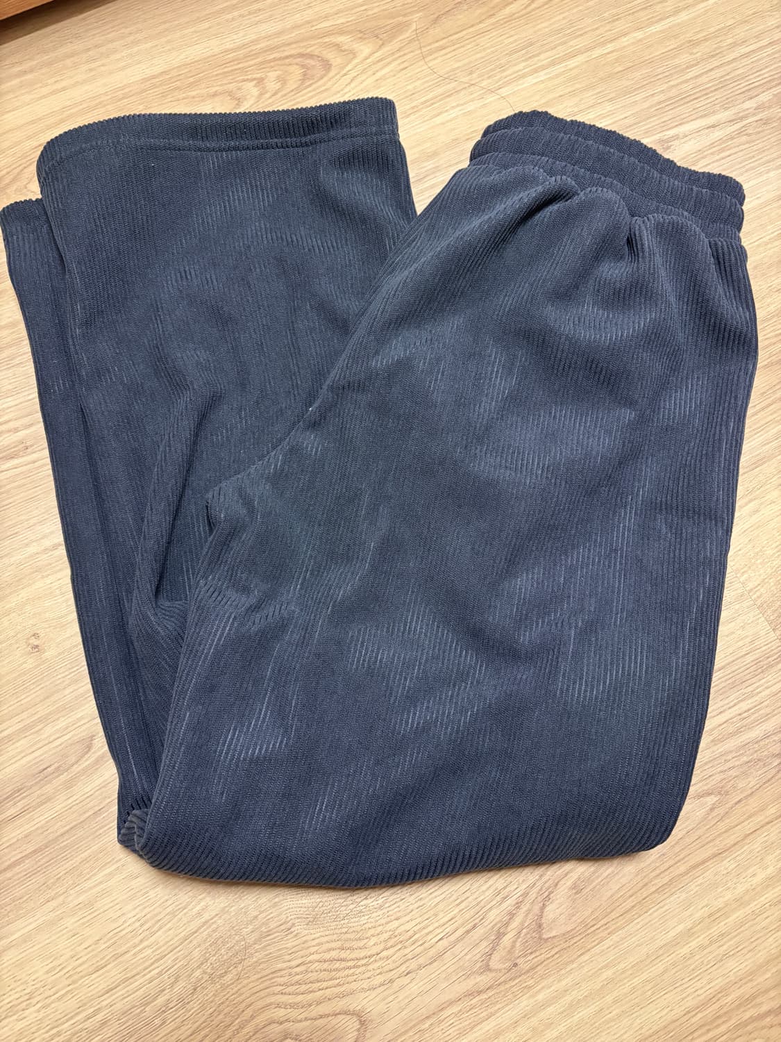 차콜 코듀로이 기모 와이드 밴딩 팬츠 상품이미지2