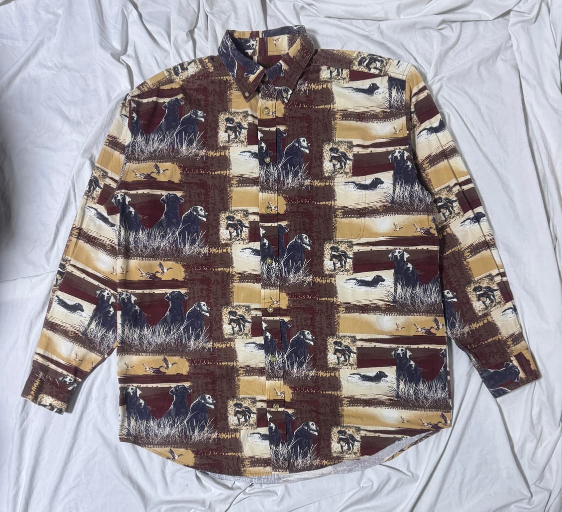 Woodland trail 헌팅 도그 패턴 셔츠 아웃도어 상품이미지1