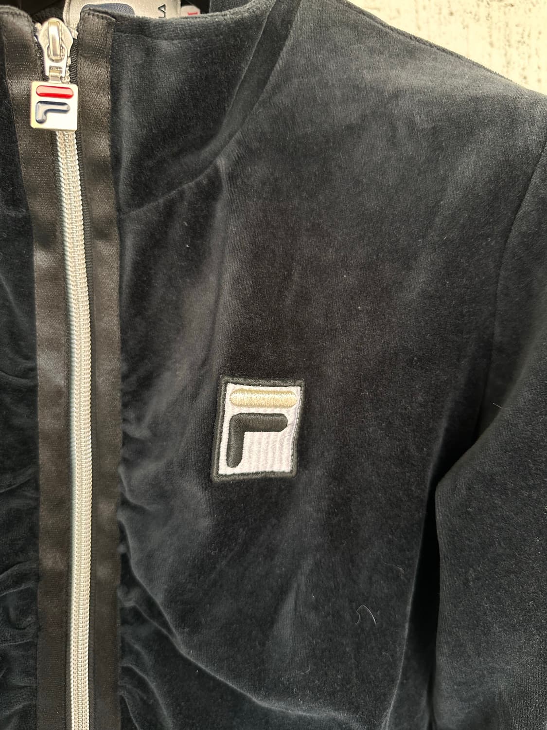 FILA navy velour zip-up jacket 상품이미지7