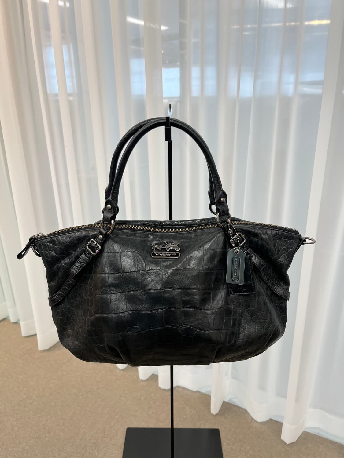 Coach Crocodile Pattern Leather Shoulder 상품이미지1