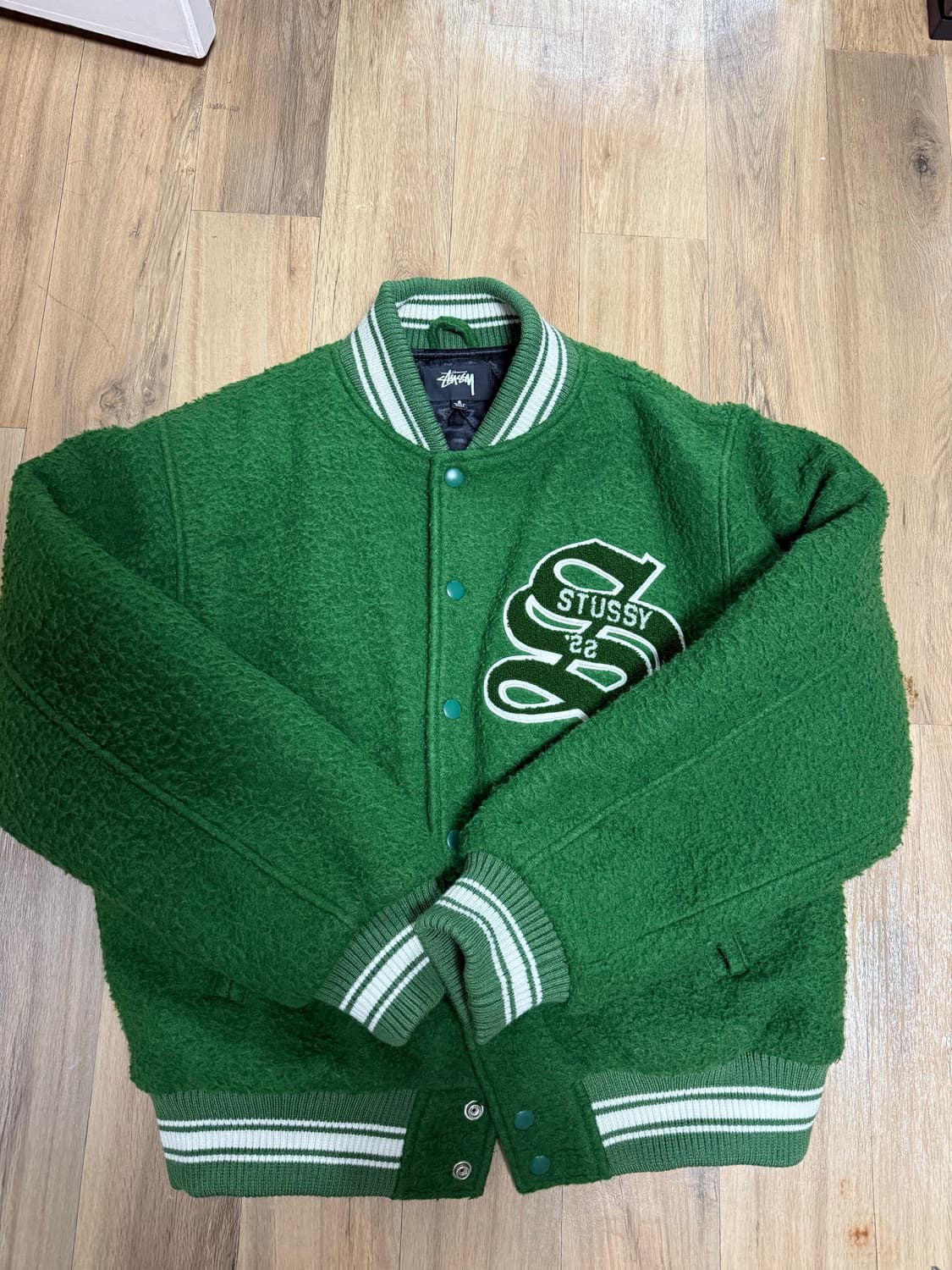 스투시 카센티노 울 그린 바시티S사이즈 상품이미지2