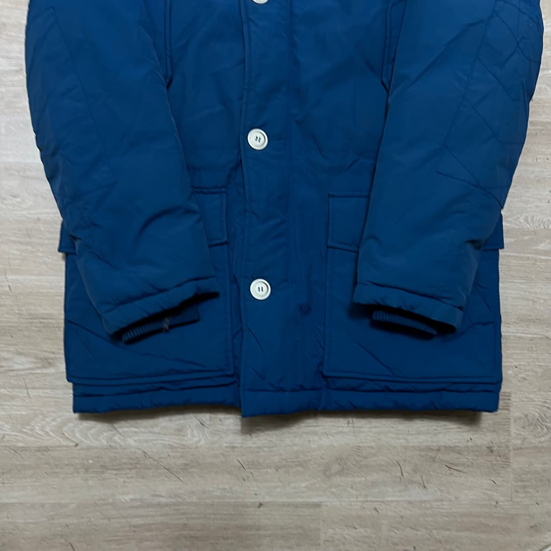 오프로드 옴니히트 로고 와펜 퍼후드 패딩 점퍼 [블루] L/100 상품이미지3