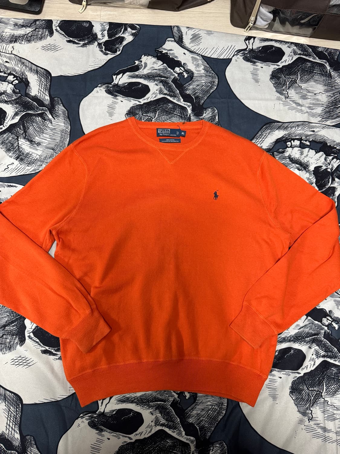 폴로 주황 니트 XL사이즈 상품이미지1