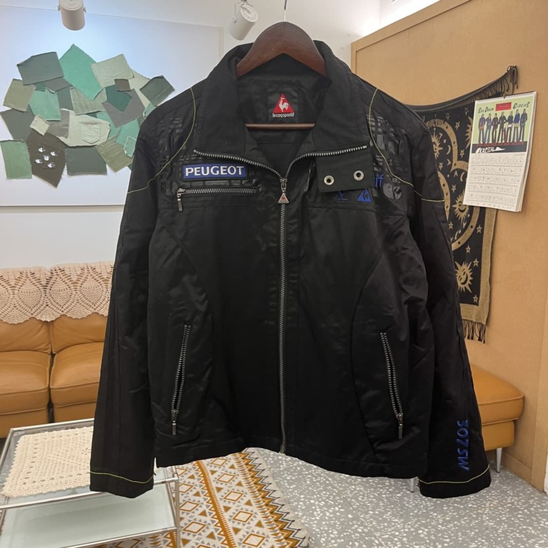 르꼬끄 빈티지 펑크 푸조 바람막이 레이싱 자켓 L C11101 상품이미지3