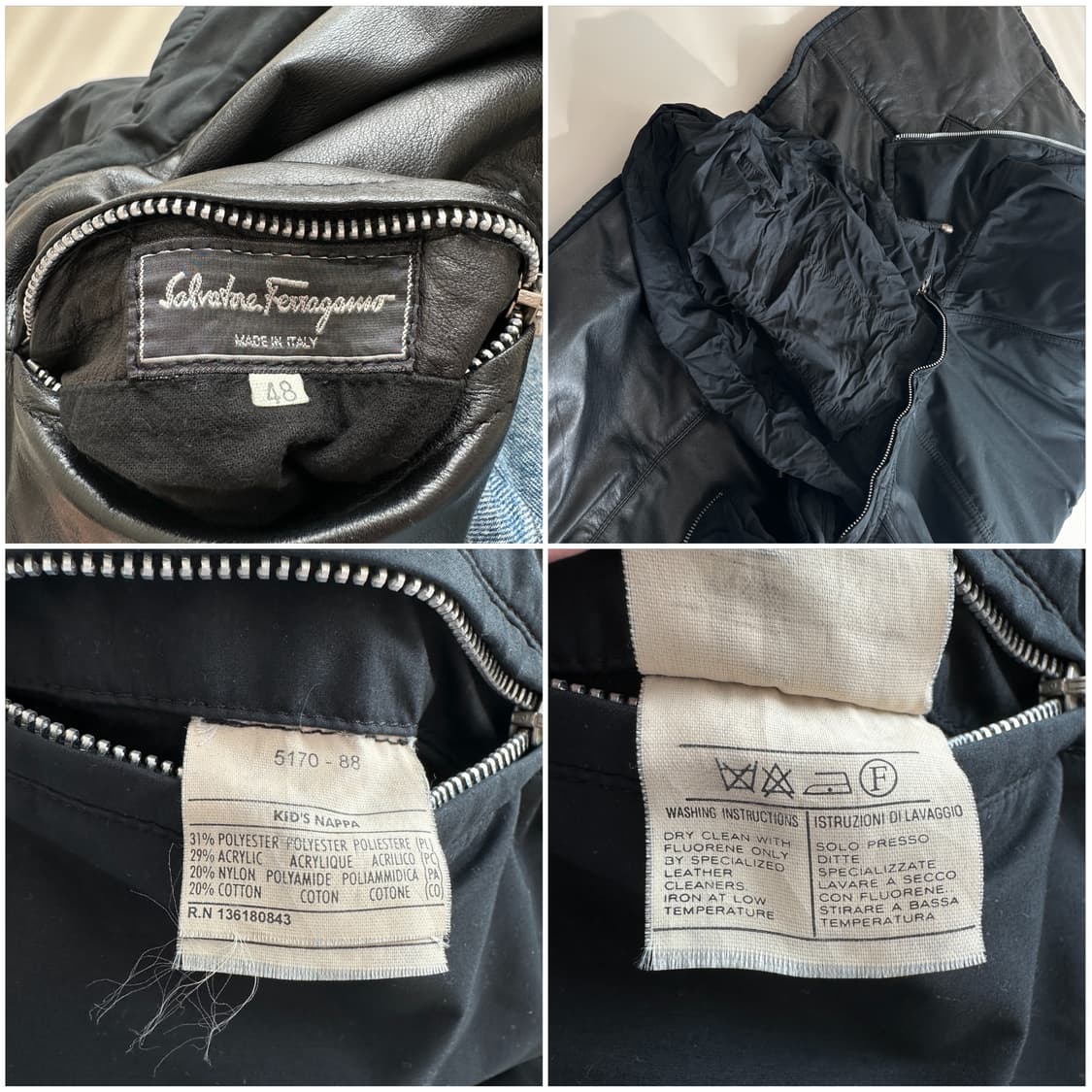 00년대 페라가모 48 리버서블 나파 레더 패딩 코트 ITALY MADE 상품이미지4