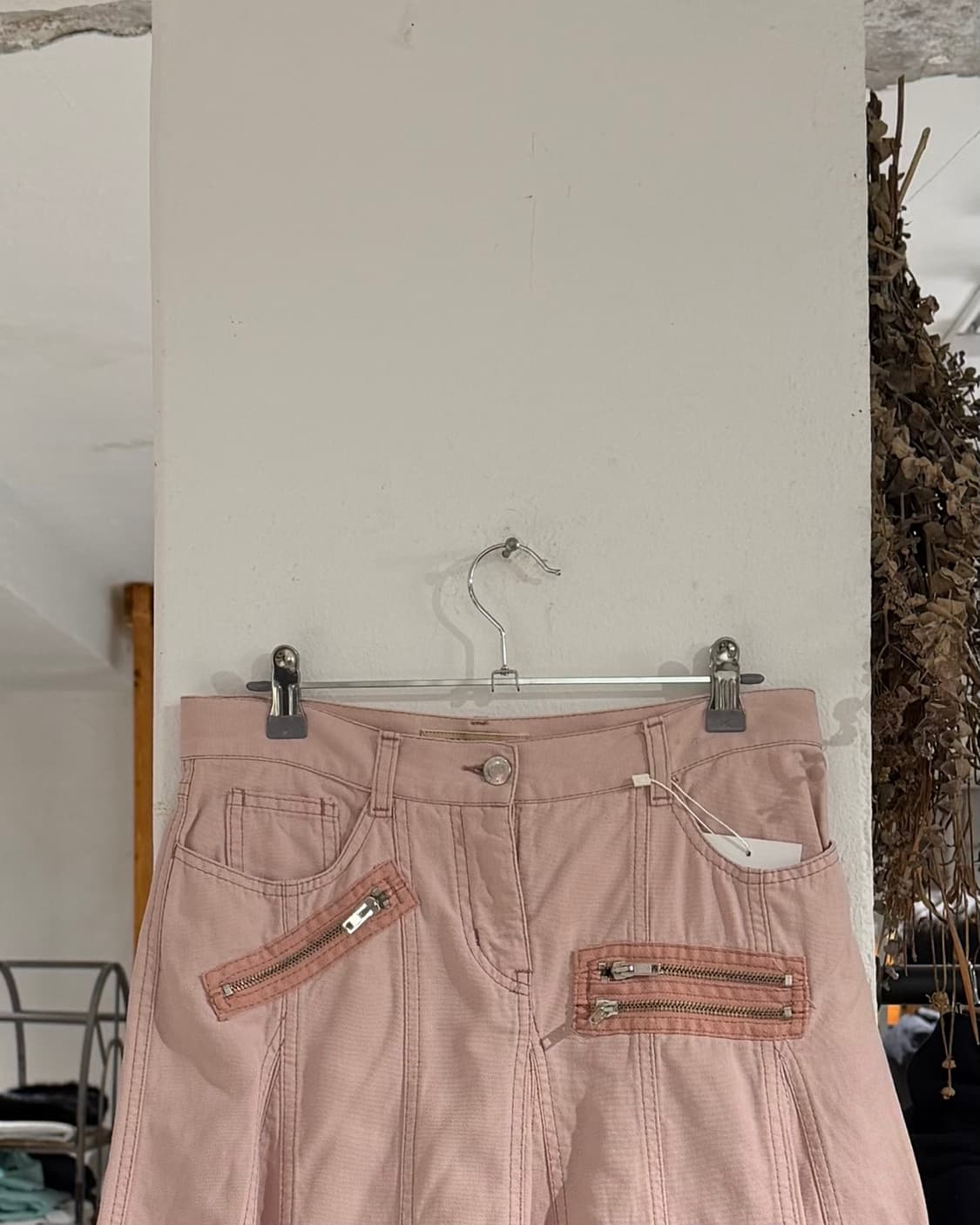 씨 바이 끌로에 핑크 데님 지퍼디테일 미니스커트 상품이미지2