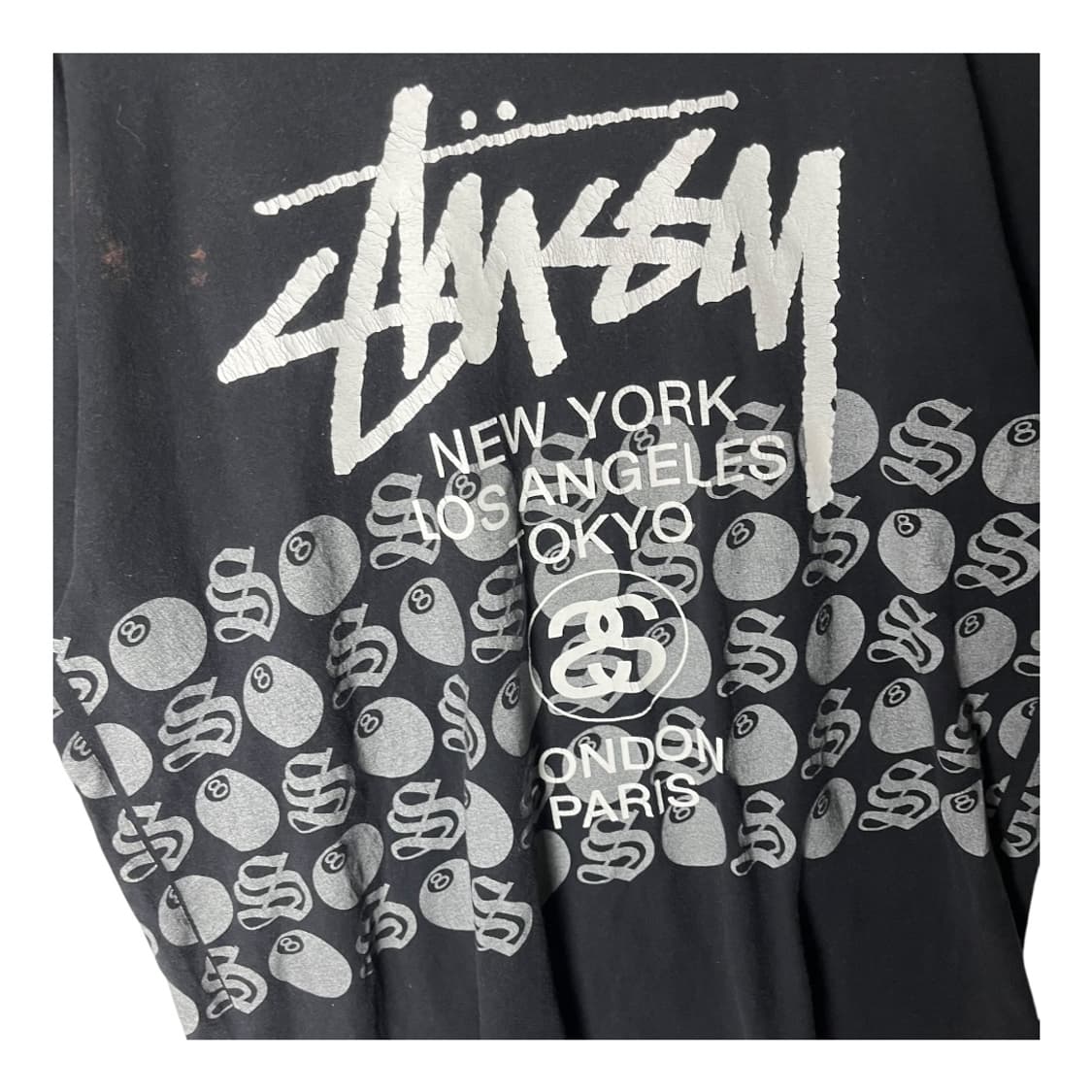 [Stussy] 빈티지 스투시 아카이브 8ball 월드투어 티셔츠 상품이미지4