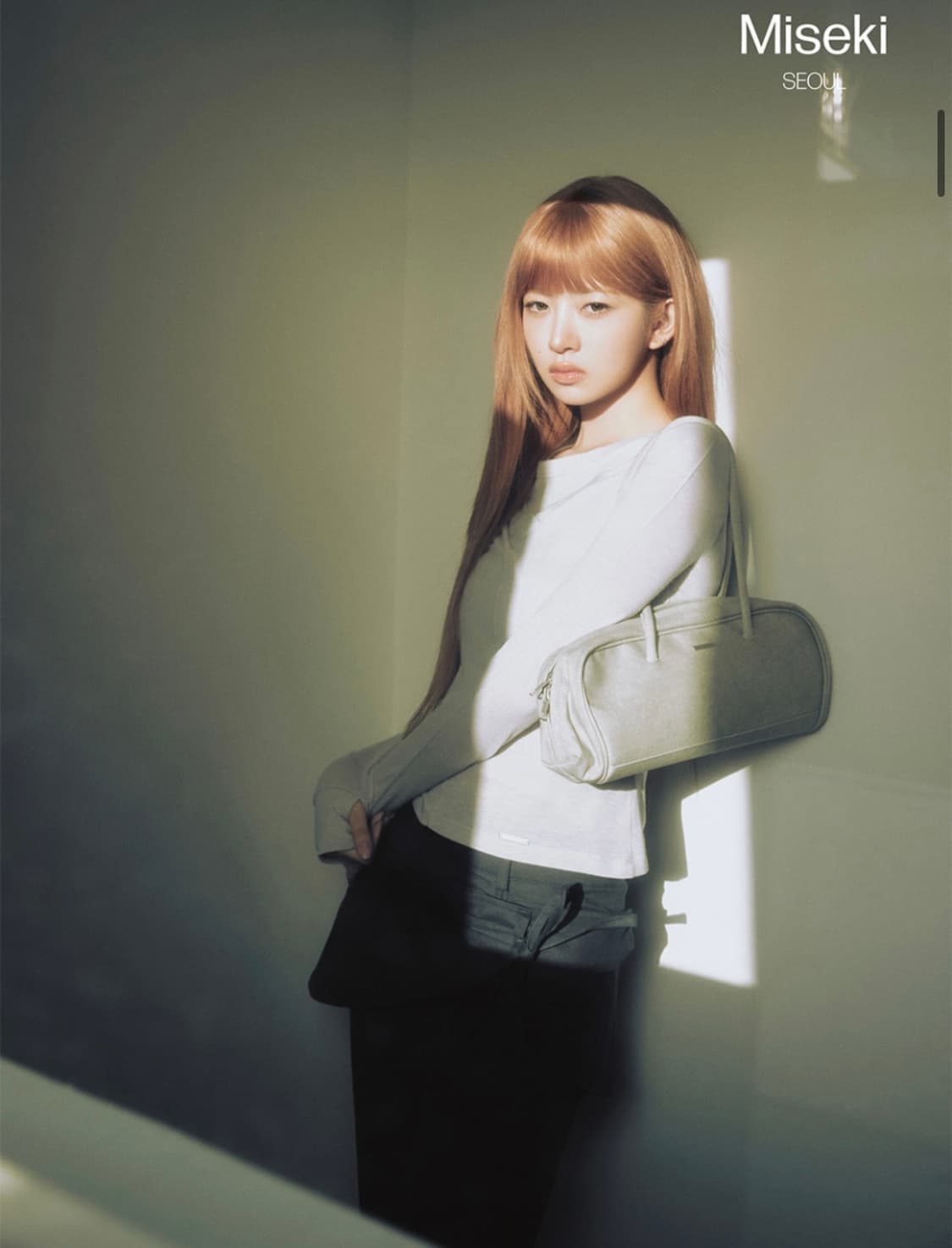 [새상품] 미세키서울 바게트백 차콜 상품이미지4