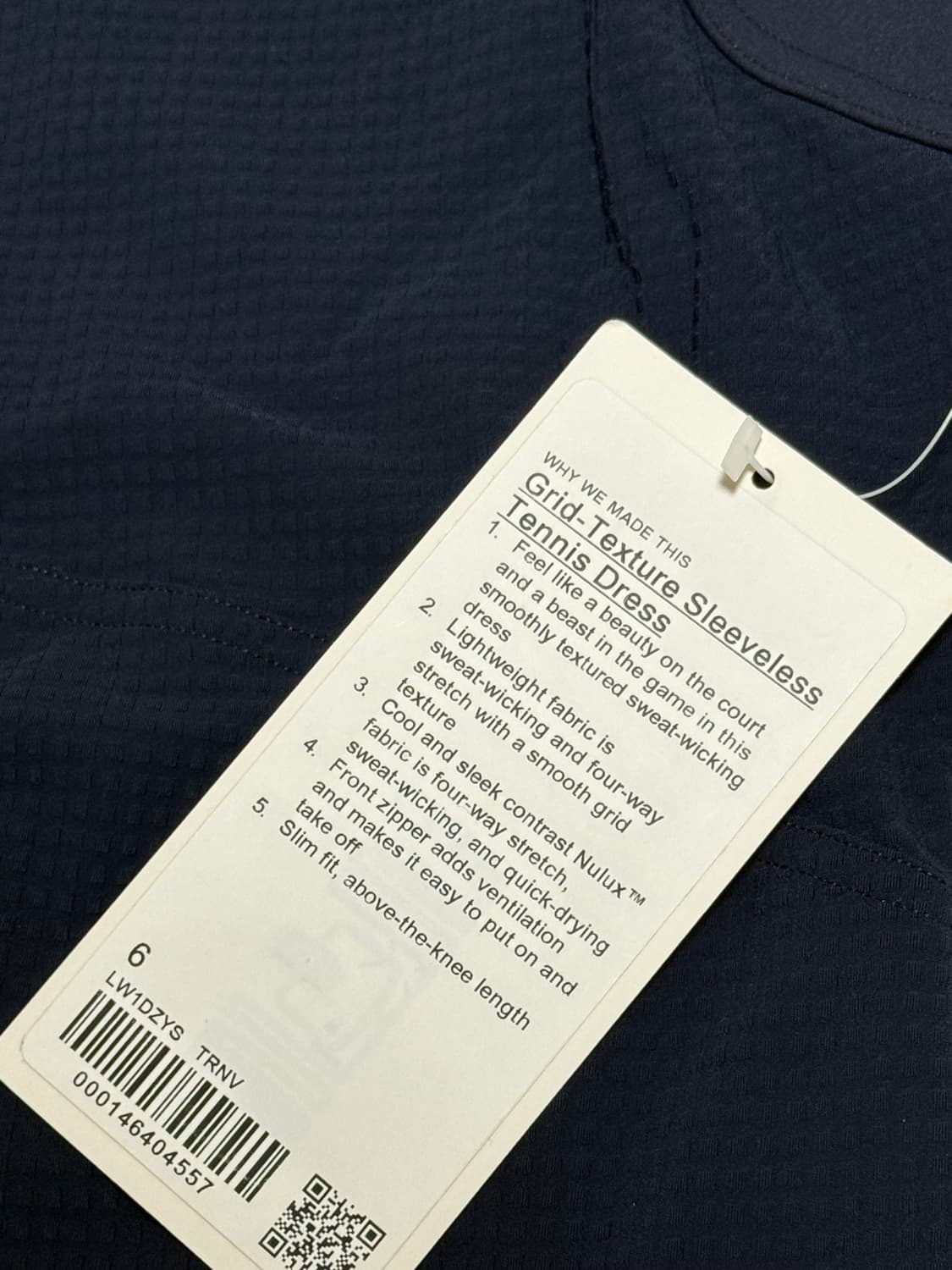 (택o 미착) 룰루레몬 Grid-Texture 테니스 드레스 블랙 6 1 상품이미지2