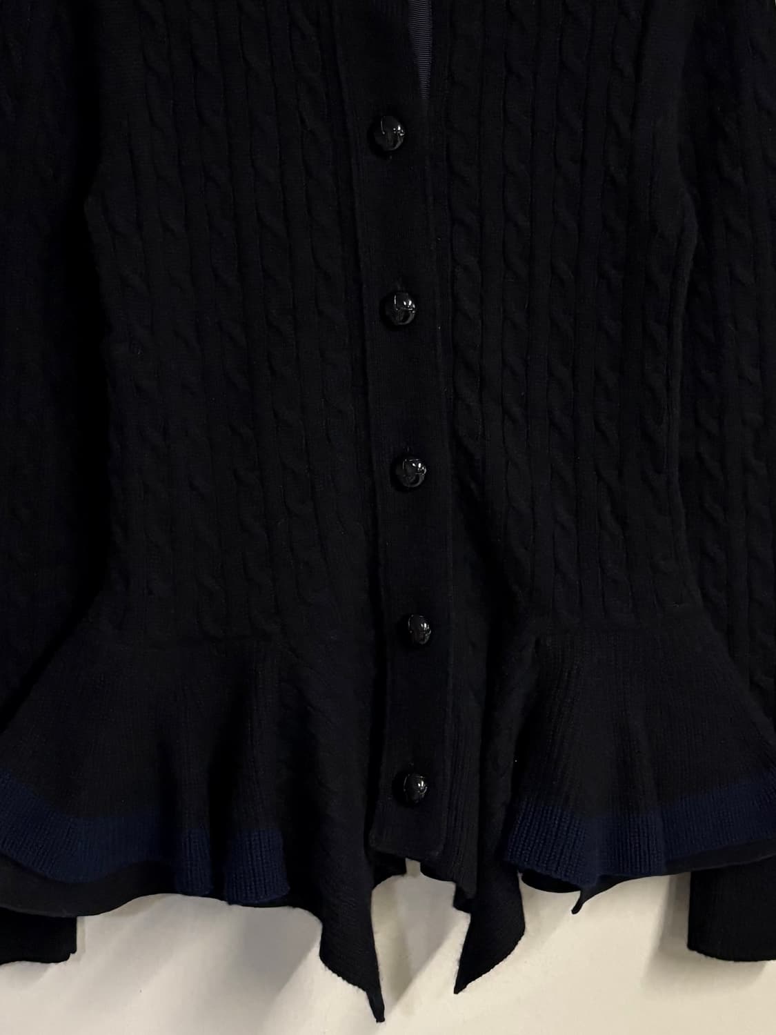 SACAI LUCK ruffle cable cardigan  상품이미지4