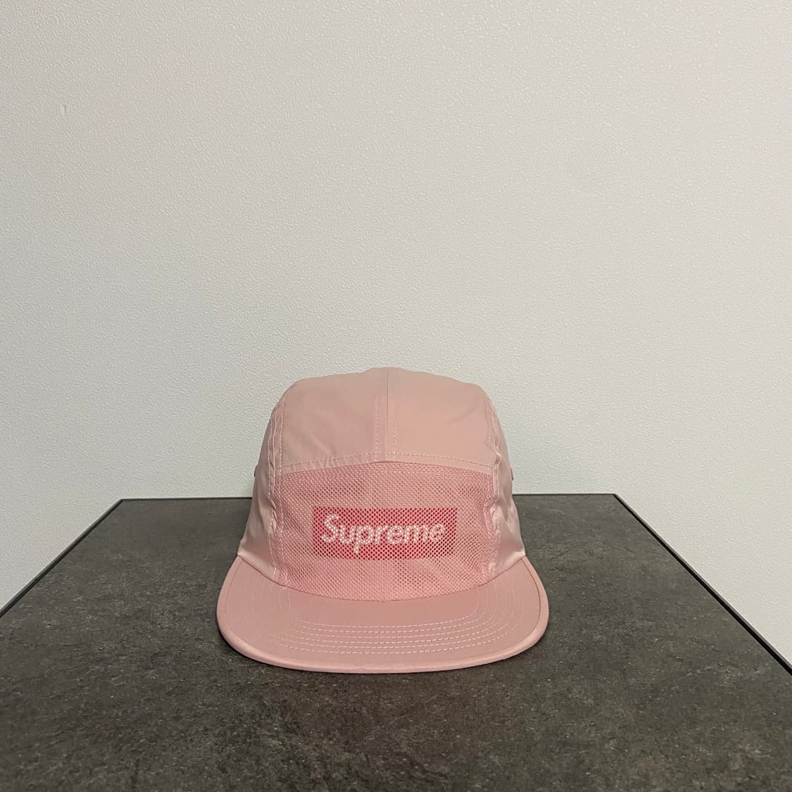 (OS) 슈프림 박스로고 캠프캡 모자 프론트 메쉬 핑크 상품이미지1